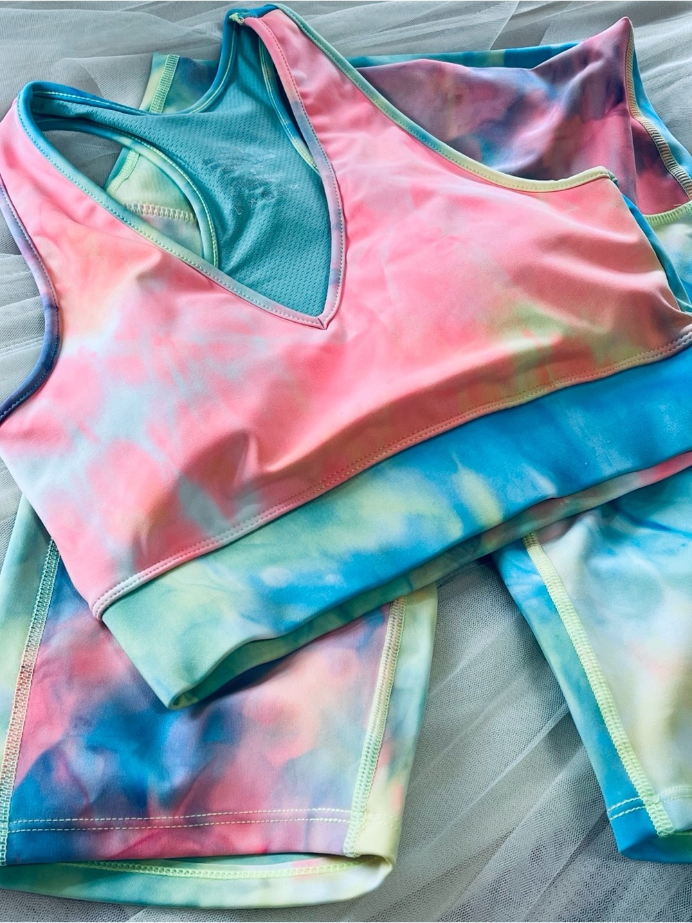Tie Dye Pastel Sports Bra